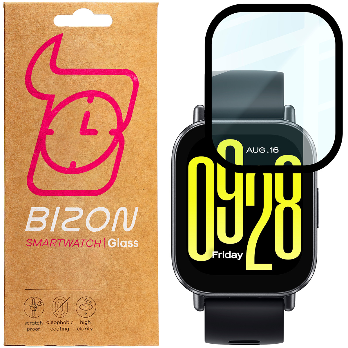 Szkło hybrydowe na smartwatch Bizon Glass Watch Edge dla Xiaomi Redmi Watch 5